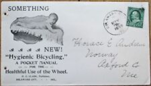 Bicycle 1898 Advertising Cover: Delaware City, DE- H C Clark Cycle Pocket Manual Review