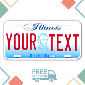 PERSONALIZED Illinois license plate – Any text, free shipping, 4 sizes Review