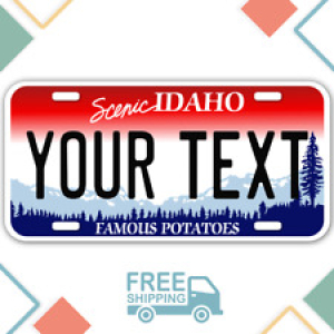 PERSONALIZED Idaho license plate – Any text, free shipping, 4 sizes Review