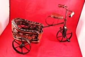Vintage 12″ Wrought Iron & Wood Bicycle/Tricycle Stand Holder or Display Decor Review