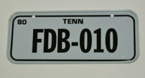 Nice Vintage 1980 Tennessee State “FDB-010” Bicycle Metal License Plate Rare Review