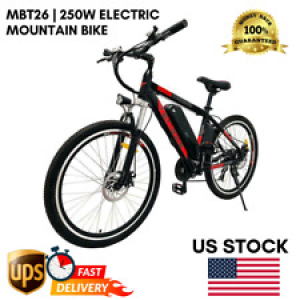 Electric Bike 26in Mountain electric Bicycle 21speeds 250W Powerful Motor MBT26 Review