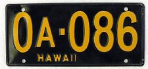 CEREAL PREMIUM MINIATURE BICYCLE LICENSE PLATE HAWAII 1953 Review