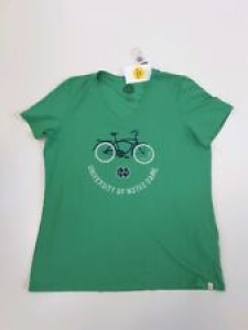 Life Is Good Women’s University Of Notre Dame Bicycle Smile T Shirt Size L Review