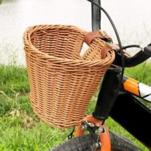 Kids Bicycle Front Handle Basket, Wicker D-Shaped Hand-Woven Bike Storage Basket Review