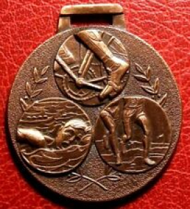 Sports Athleticism sports reward swimming running & bicycle cyclist medal Review