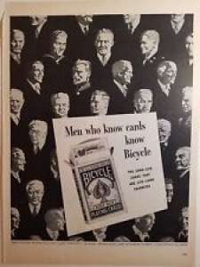 1945 bicycle playing cards men who knows vintage ad Review