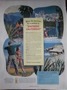 1948 Vintage Southern California Archers Bicycle Riding Travel Commerce Color Ad Review