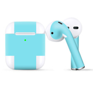Skins Wraps compatible for Apple Airpods  Baby Blue color Review