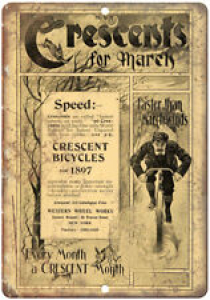 Crescents for March Bicycles Vintage Ad 10″ x 7″ Reproduction Metal Sign B393 Review