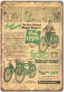 1939 Western Flyer Bicycle Ad –  10″ x 7″ Retro Look Metal Sign B119 Review