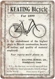 Keating Wheel Co. Bicycle Vintage Art Ad 10″ x 7″ Reproduction Metal Sign B414 Review