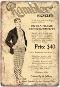 Rambler Bicycles Vintage Ad 10″ x 7″ Reproduction Metal Sign B387 Review