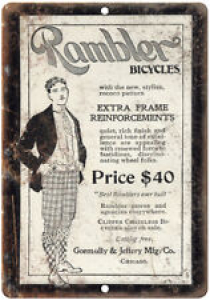 Rambler Bicycles Chicago Vintage Ad 10″ x 7″ Reproduction Metal Sign B292 Review