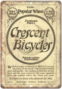 Crescents Bicycles Vintage Art Ad 10″ x 7″ Reproduction Metal Sign B401 Review
