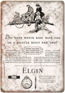 Elgin Watch Bicycle Vintage Art Ad 10″ x 7″ Reproduction Metal Sign B408 Review