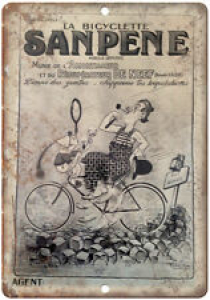 Sanpene Vintage Bicycle Ad France 10″ x 7″ Reproduction Metal Sign B215 Review