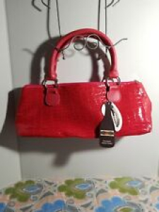 Primeware Insulated Red Faux Leather Croc Embossed Wine Bottle Clutch Purse -NEW Review