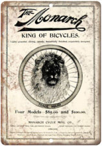 The Monarch King of Bicycles Vintage Ad 10″ x 7″ Reproduction Metal Sign B318 Review