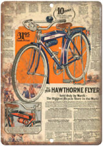 1928 Hawthorne Flyer Bicycle Ad –  12″ x 9″ Retro Look Metal Sign B99 Review