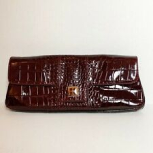 Kate Spade Croc-Embossed Clutch Deep Red  Review