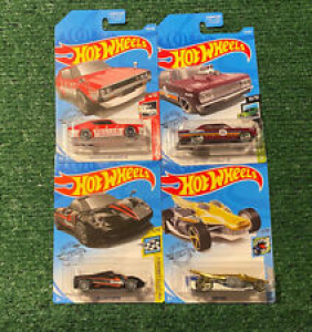 Hot Wheels Lot Of 4, ’64 Chevy SS, Nissan Skyline 2000 GT-R, Pagani, Croc Rod Review