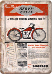 Servi Cycle Vintage Bicycle Art Ad 10″ x 7″ Reproduction Metal Sign B426 Review