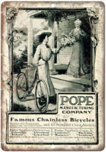 Pope Manufacturing Company Bicycle Vintage 10″ x 7″ Reproduction Metal Sign B321 Review