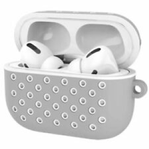 Airpods Pro Dual Color Protective Silicone Case W/Keychain White/Grey Review
