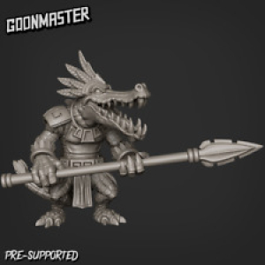 Miniature Goon Master ” Croc Spear 4 ” 3D Printed Games D&D 28MM  Review