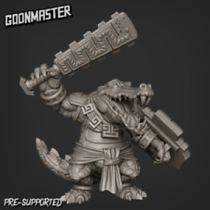 Miniature Goon Master ” Croc Warrior 2 ” 3D Printed Games D&D 28MM  Review