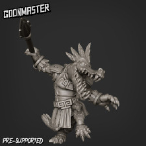Miniature Goon Master ” Croc Spear 1 ” 3D Printed Games D&D 28MM  Review