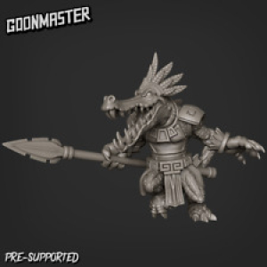 Miniature Goon Master ” Croc Spear 2 ” 3D Printed Games D&D 28MM  Review