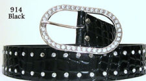 Chic & Sexy Bling Belt Size Black Large.  Review