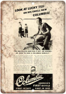 Columbia Bicycle Vintage Art Ad 10″ x 7″ Reproduction Metal Sign B456 Review