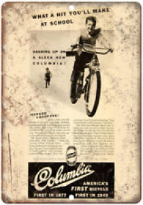 Columbia Bicycle Vintage Art Ad 10″ x 7″ Reproduction Metal Sign B457 Review