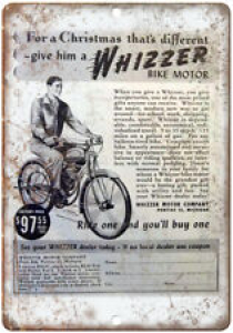 Whizzer Bike Motor Bicycle Vintage Ad 10″ x 7″ Reproduction Metal Sign B213 Review
