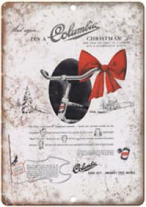 1948 Columbia Bicycle Christmas Present Ad – 12″ x 9″ Retro Look Metal Sign B32 Review