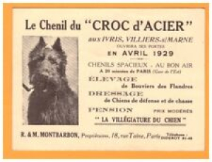 VILLIERS-sur-MARNE / LES IVRIS (94) KENIL du CROC D’ACIER “M. MONTBARBON” 1929 Review