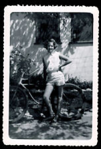 1950’s BOYS Digger BICYCLE Sassy Young Girl PHOTOGRAPH Original VINTAGE Snapshot Review