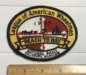 League of American Wheelmen LAW 1989 Beach to Bay National Rally Cycling Patch Review