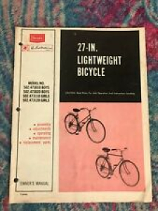Sears Ted Williams 27 Inch Lightweight Bicycle Owners Manual  Review