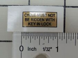 Cycle Must Not Be Ridden with Key in Lock decal Review
