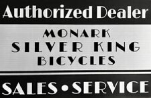 Monark Silver King Bicycle Sign, Authorized Dealer Sales Service Review