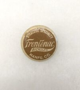 Antique 1890s 1900s Bicycle Stud Celluloid Button FRONTENAC BICYCLES Cycles Review