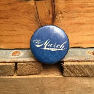 Antique 1890s / 1900s Bicycle Stud Celluloid Button Pin ‘THE MARCH BICYCLES’ Review