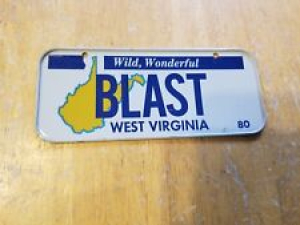 1980 Post Cereal Metal Bike License Plate State – West Virginia BLAST  Review