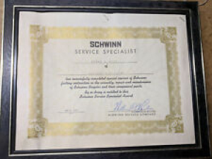 Schwinn Service Specialist Completion Certificate Rice Review