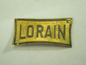 Vintage Lorain Bicycle Head Badge Emblem  Review