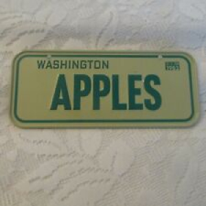 Vintage Bicycle License Plate 1982 Washington “Apples” Cereal Prize Review
